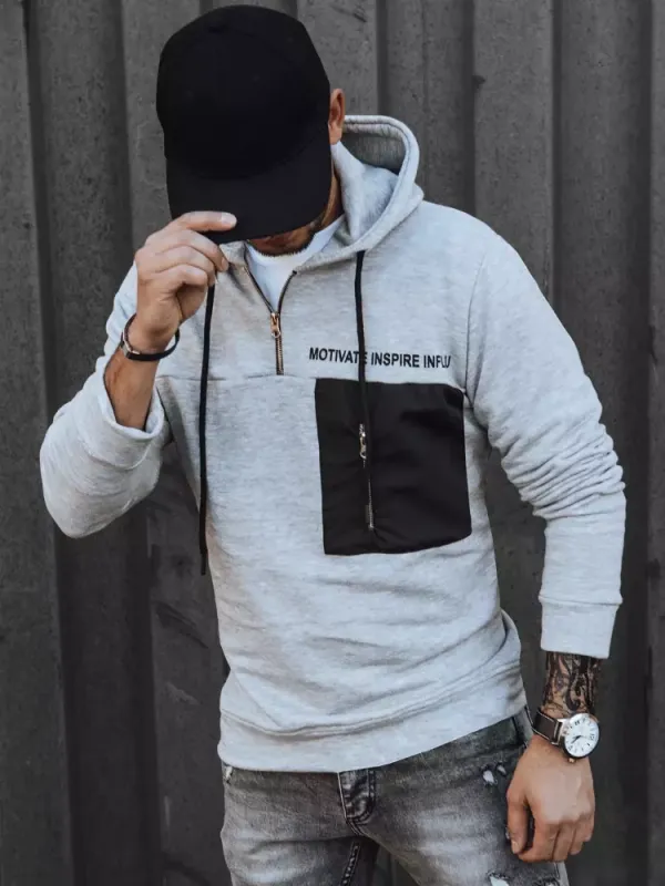 DStreet Bluza męska szara Dstreet