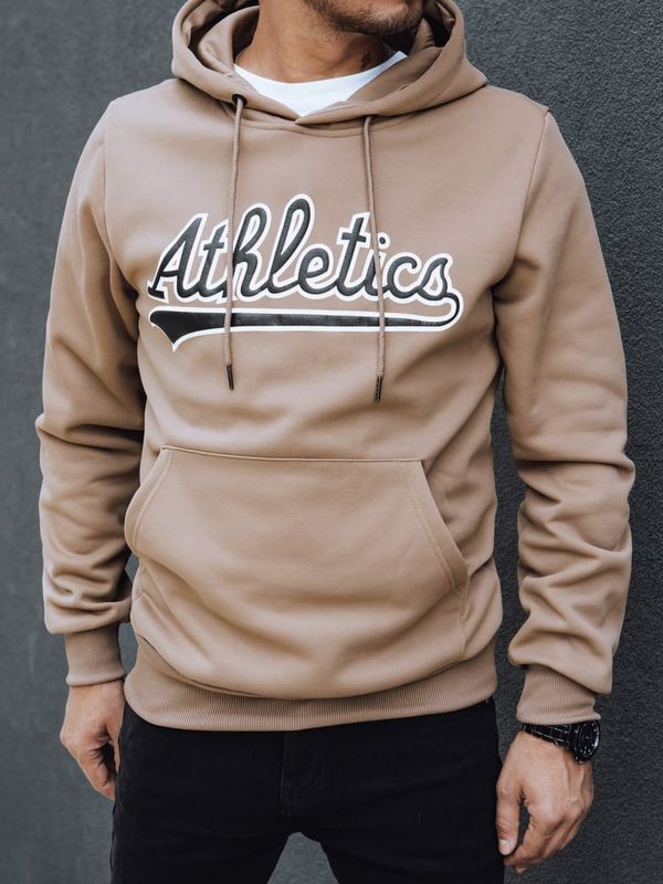 DStreet Bluza męska z kapturem khaki Dstreet