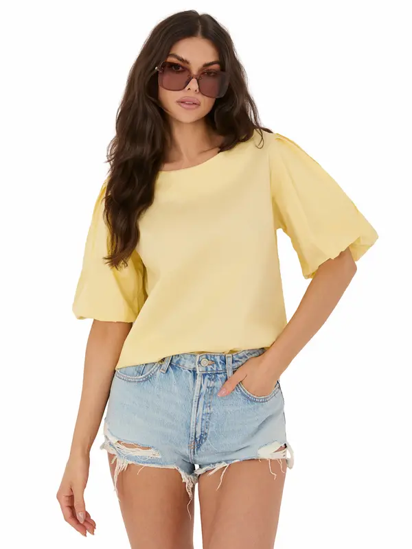 Italy Moda Bluza MI-BZ-3391.71 svijetložuta