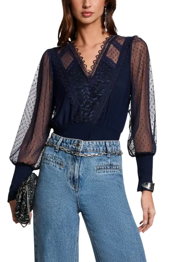 Morgan De Toi Bluza Morgan De Toi s čipkom