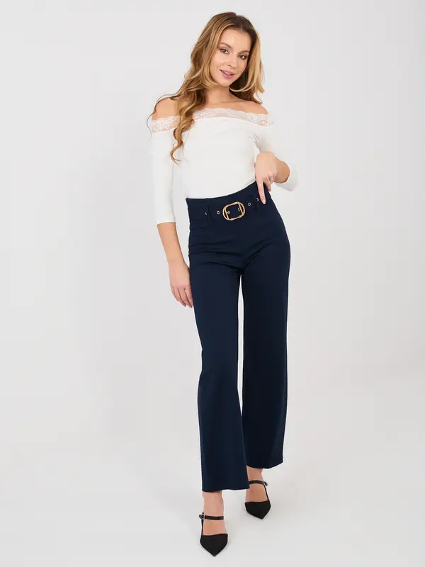 RUE PARIS Bluza s ecru čipkom