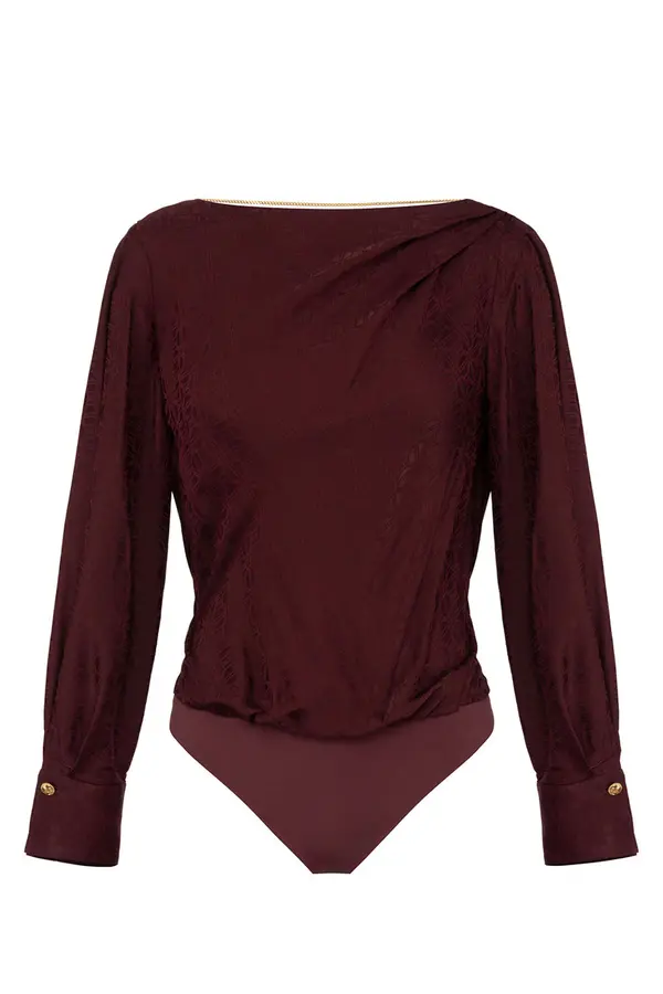 Elisabetta Franchi Bodi dugih rukava Elisabetta Franchi