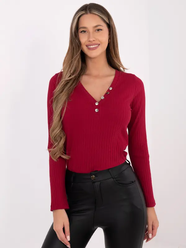 RUE PARIS Bordo bluza s gumbima