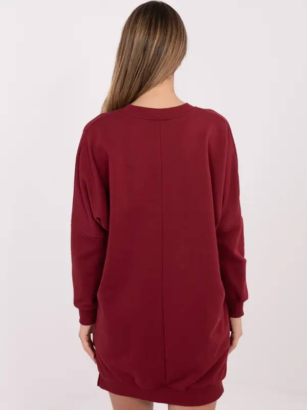 RELEVANCE Bordo haljina s kapuljačom