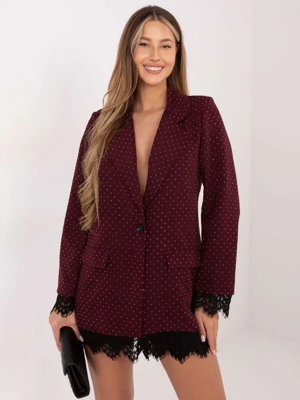 Italy Moda Bordo jakna s čipkom