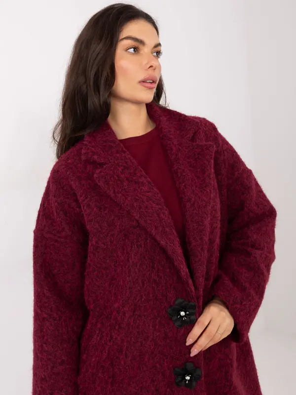 Factory Price Bordo kaput s ukrasnim gumbima