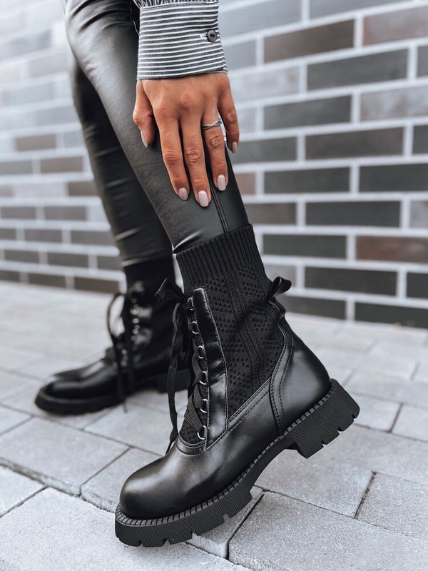 DStreet Botki damskie HOLLYHOCK czarne Dstreet