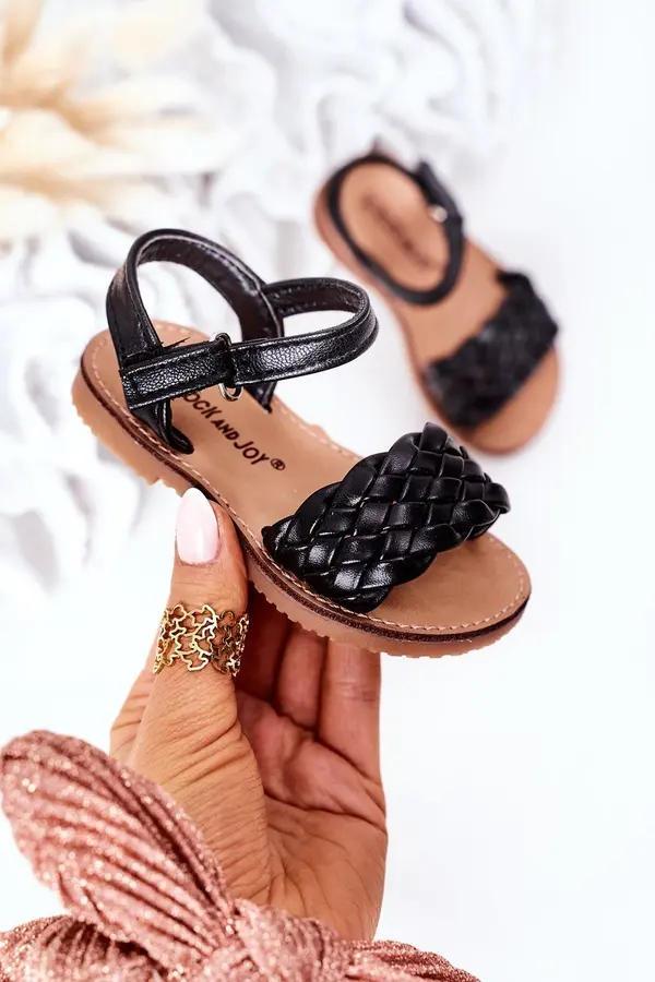 Boto Boto Children's Braided Sandals Black Bailly