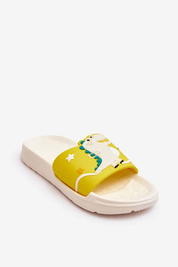 Boto Boto Children's Dinosaur T-Rex Slides Beige Bernis