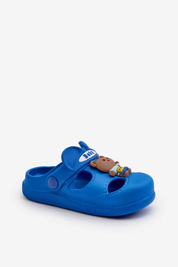 Boto Boto Children's Foam Flip Flops with Blue Decoration Opleja