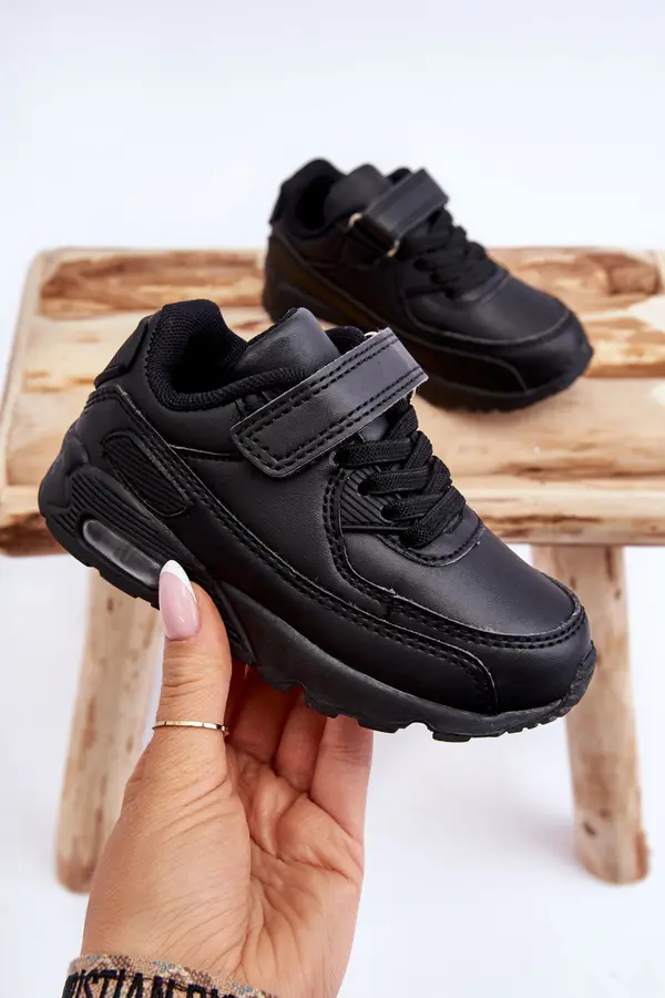 Boto Boto Children's Leather Platform Sports Shoes Black Lori