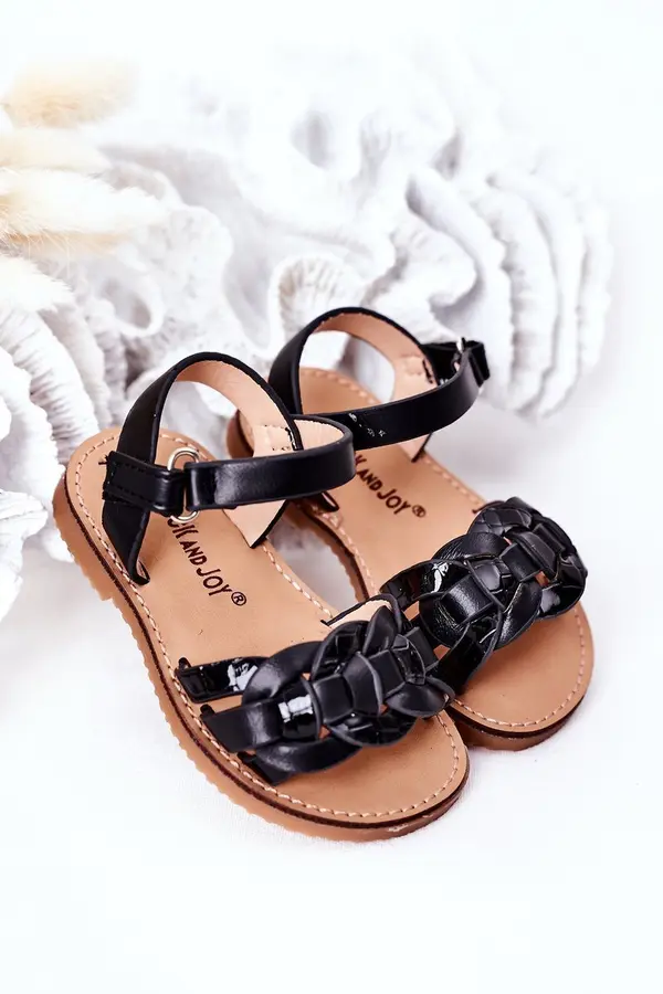 Boto Boto Children's Sandals With Snake Pattern Black Baxlee
