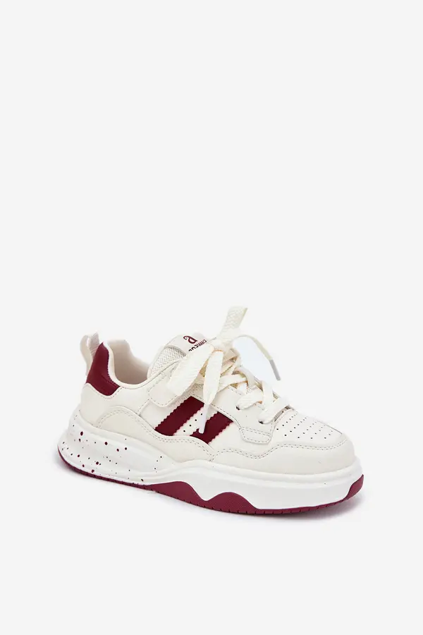 Boto Boto Children's Sneakers On The Platform Beige-Red Grellio