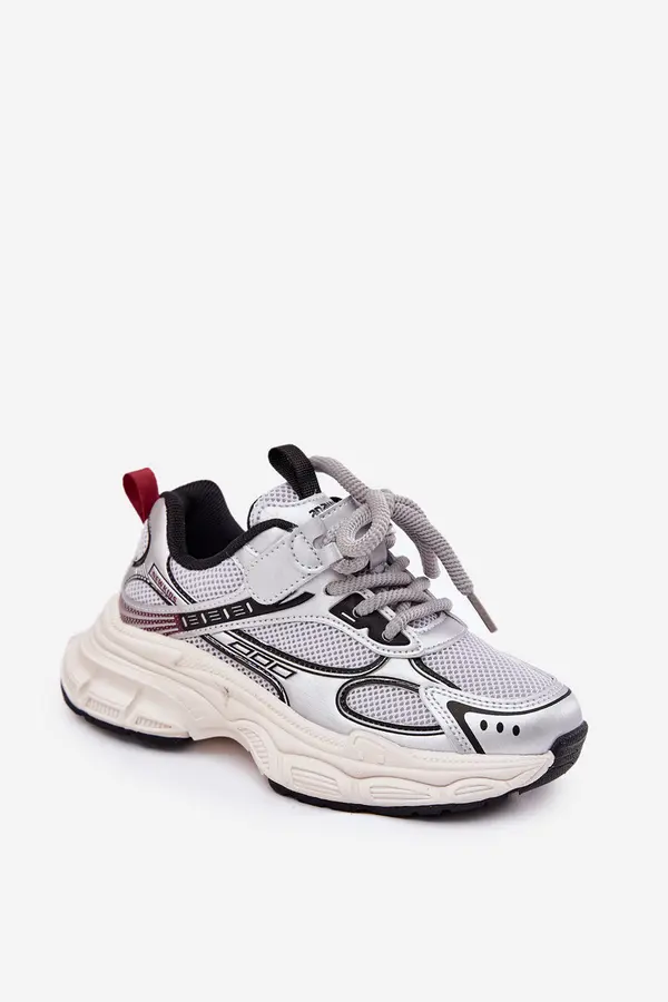 Boto Boto Children's Sneakers On Thick Sole Silver Xairana