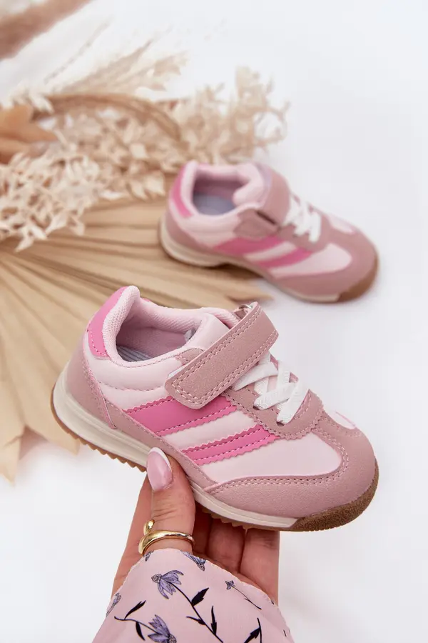 Boto Boto Children's sneakers sports shoes with velcro pink Viona