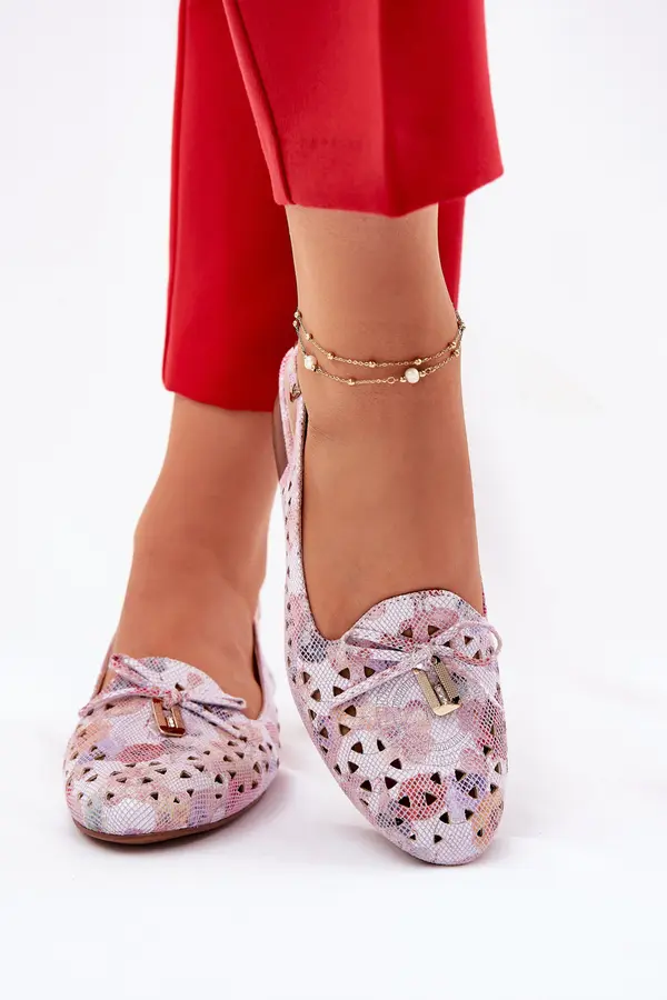 Boto Boto Cutout Ballet Flats With Open Heel Multicolor Navinnia