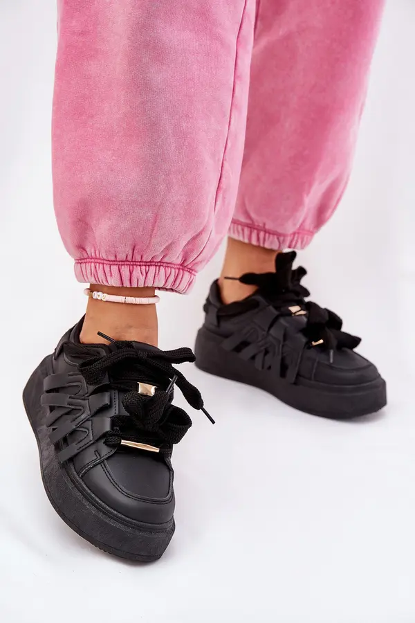 Boto Boto Eco Leather Sneakers On Platform Black Penolle