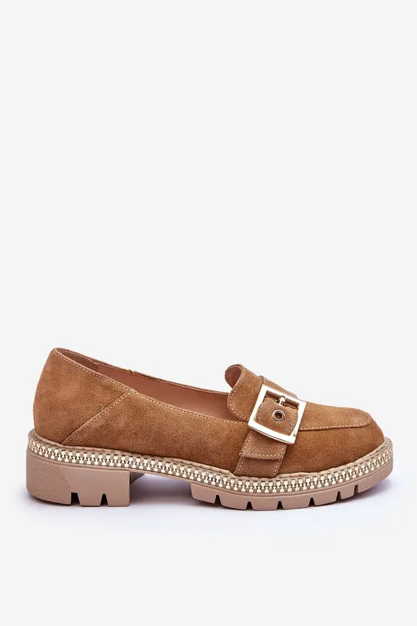 Boto Boto Fashionable Suede Loafers Dark Beige Eloisa