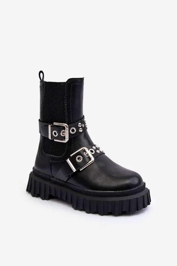 Boto Boto Girls' Zip-Up Ankle Boots Black Adeneia