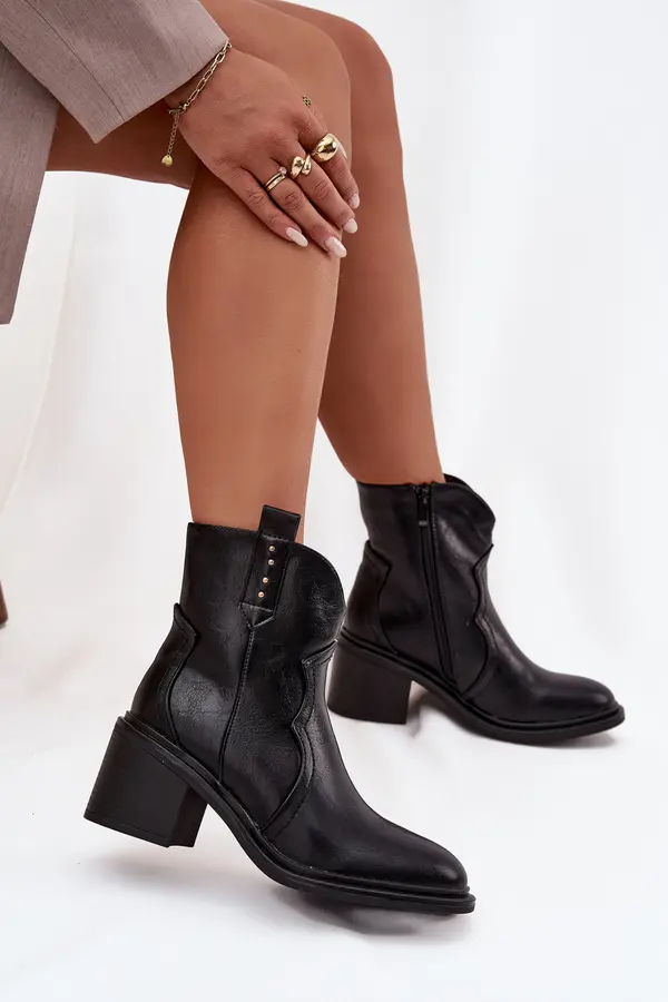 Boto Boto Insulated Women's Ankle Boots On Heel Black Brilynn