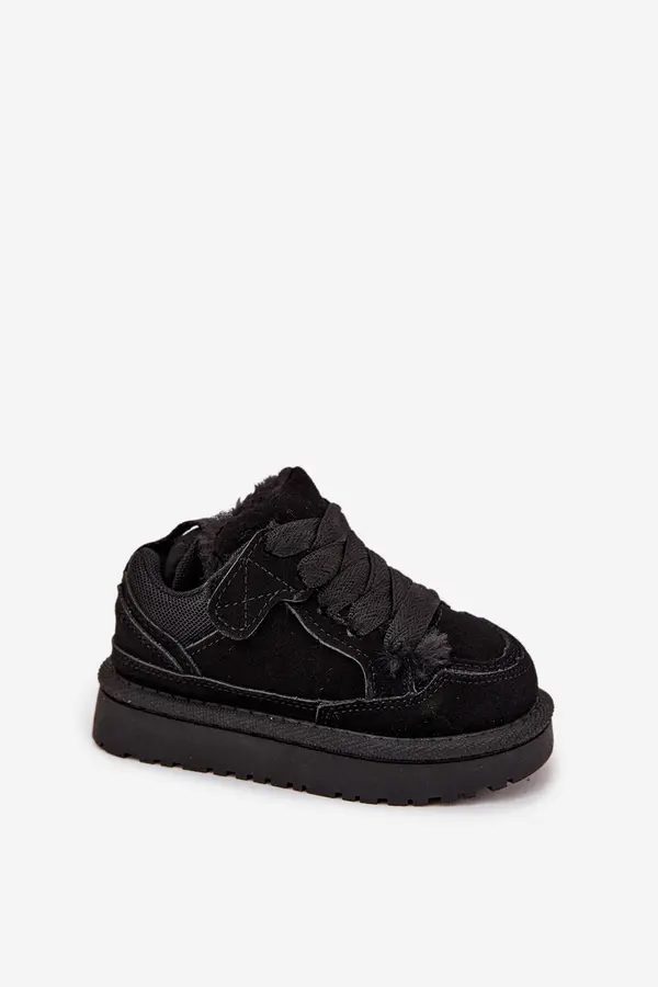Boto Boto Kids Sneakers Warm Furry Black Mireen