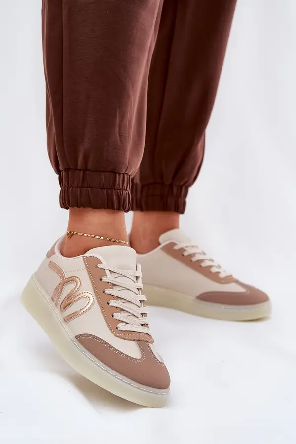 Boto Boto Low Women's Sports Shoes Made Of Eco Leather Gold-Beige Iladira