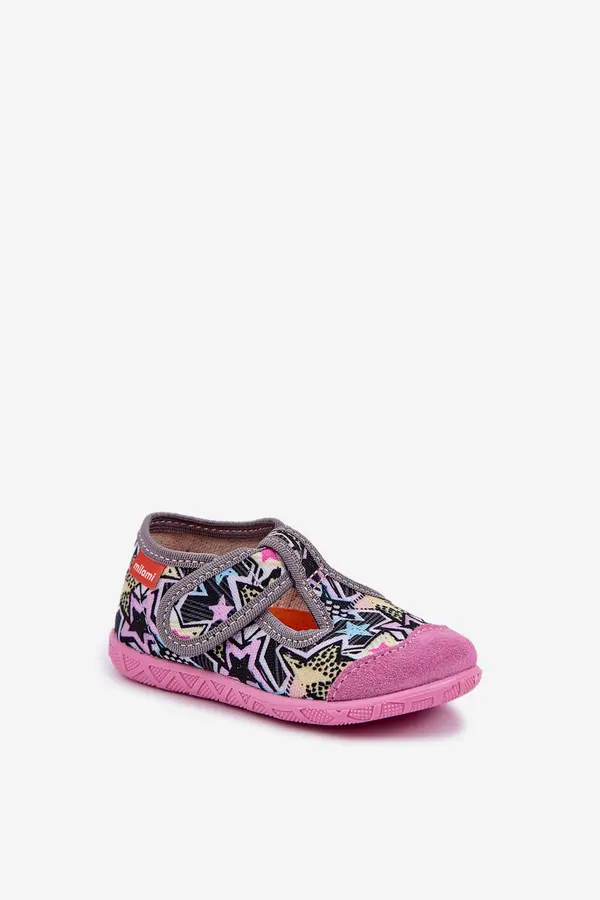 Milami Boto Slippers Milami Children's With Velcro Gray-Pink Jasimrra