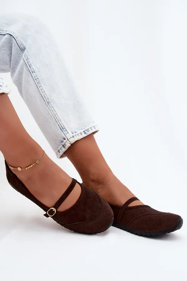 Boto Boto Sport Balerinke s remenom Chocolate Charmy
