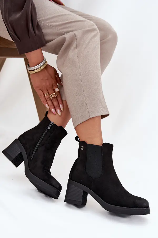Boto Boto Women's ankle boots on heel lined black Zelia