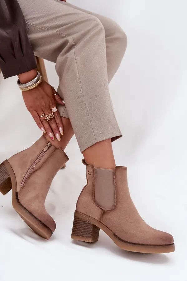 Boto Boto Women's ankle boots with heel lined beige Zelia