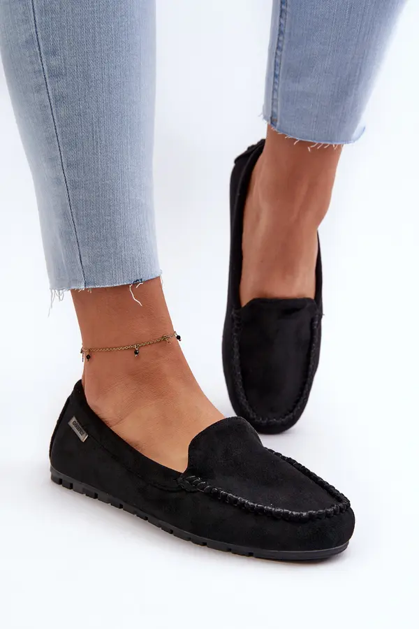 Boto Boto Women's Black Faux Suede Moccasins Amrutia