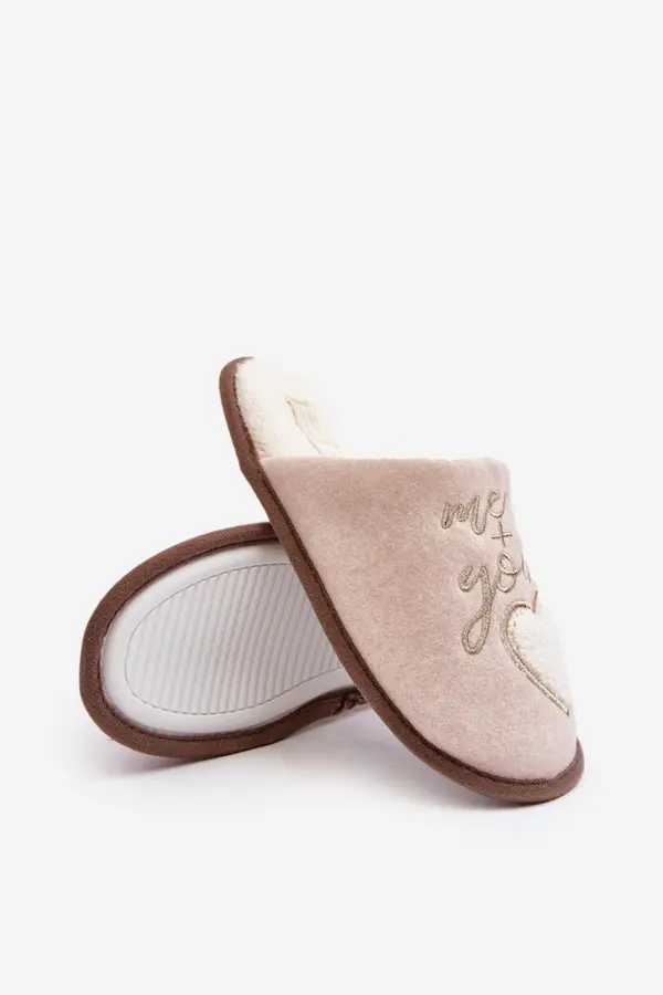 Boto Boto Women's Classic Slip-On Fleece Lined Beige Slippers Mabira