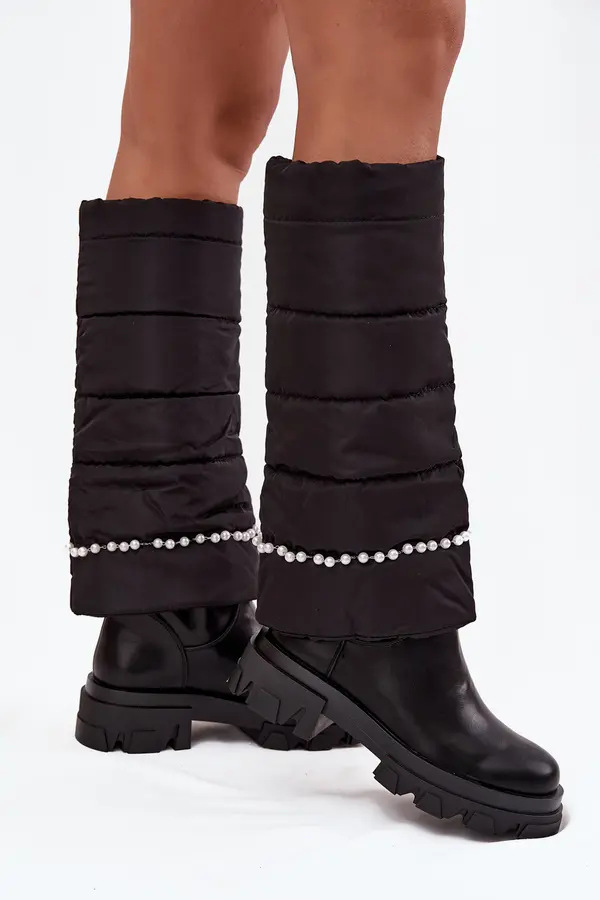 Boto Boto Women's insulated boots with beads Black Irvette