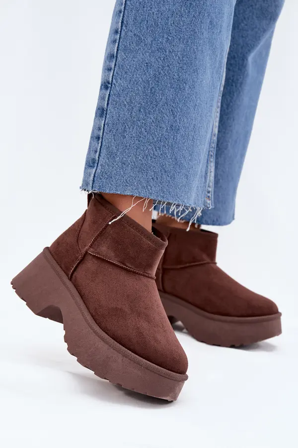 Boto Boto Women's Low Slip-On Insulated Snow Boots Brown Mavelle