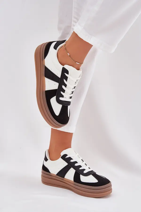 Boto Boto Women's Platform Sneakers Black-White Sivirae