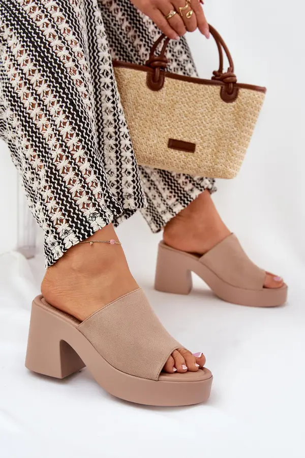 Boto Boto Women's Sandals On Heels And Platform Khaki Omeisa