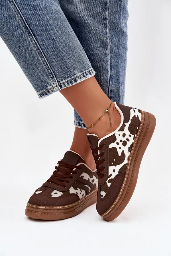 Boto Boto Women's Sneakers On Platform With Patches Brown Denissa