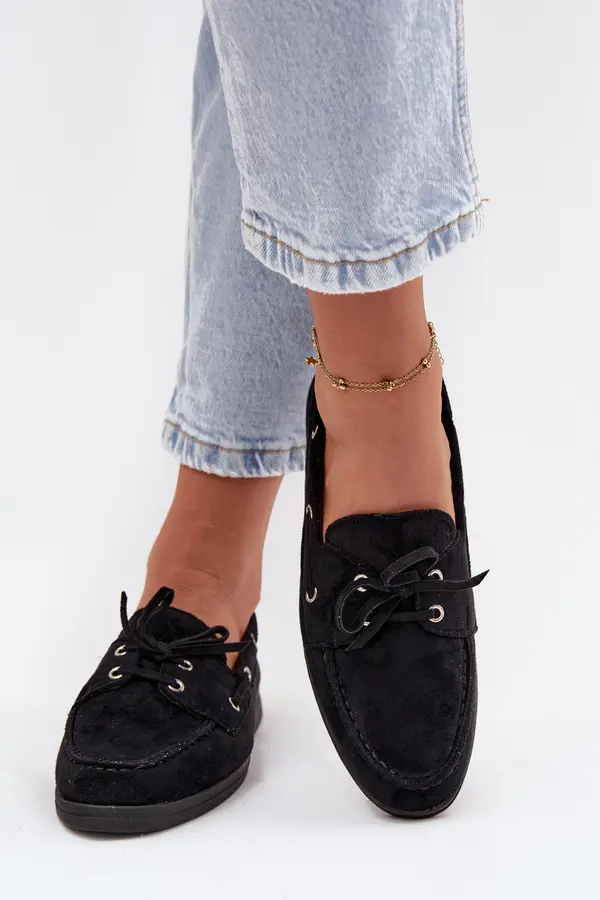 Boto Boto Women's Suede Loafers Big Star RR274948 Black