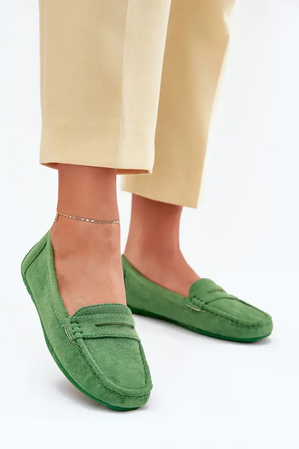 Boto Boto Women's Suede Moccasins Green Lenvie