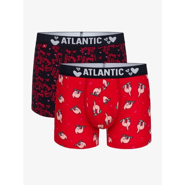 Atlantic Boxer shorts Atlantic 2GMH-018 A'2 S-2XL red-navy 033