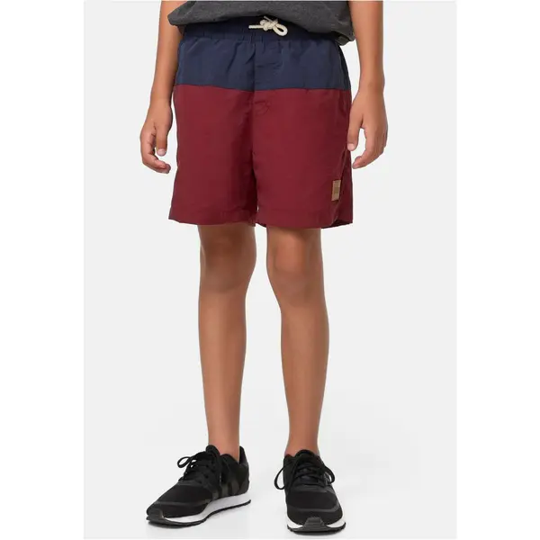 Urban Classics Boys' Block Swim Shorts Dark/Burgundy