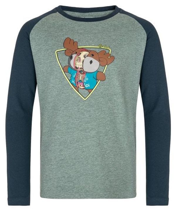 Kilpi Boys' boulder long sleeve T-shirt KENIER-JB DARK GREEN