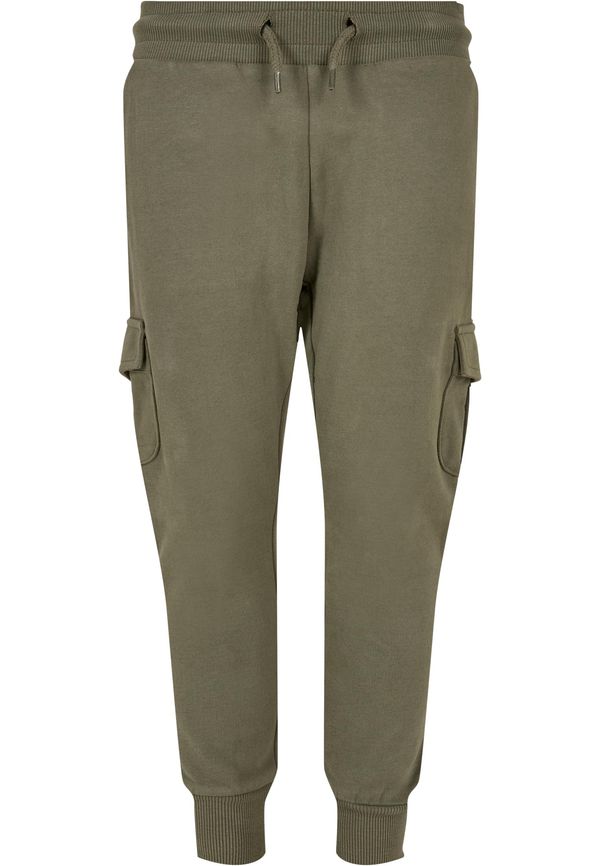 Urban Classics Kids Boys Fitted Cargo Sweatpants - Olive