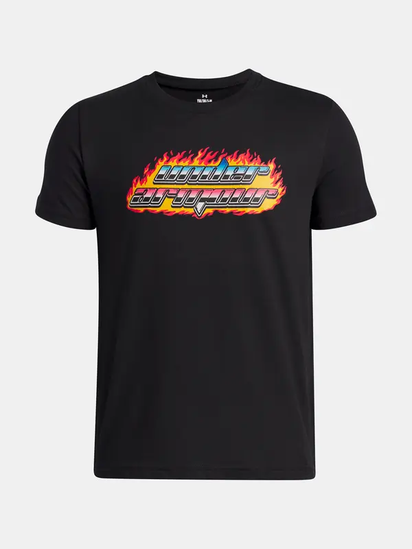 Under Armour Boys' T-shirt Under Armour UA Flame WM SS-BLK - Boys