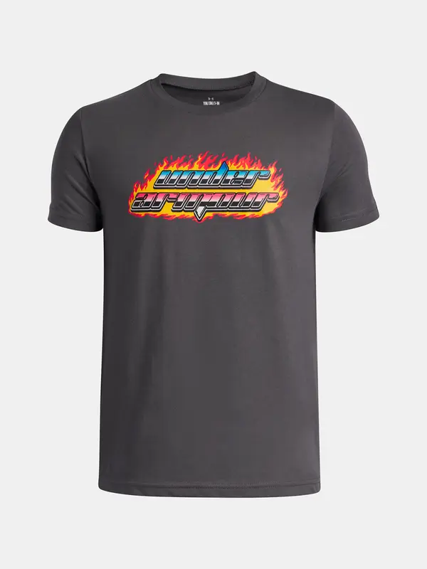 Under Armour Boys' T-shirt Under Armour UA Flame WM SS-GRY - Boys