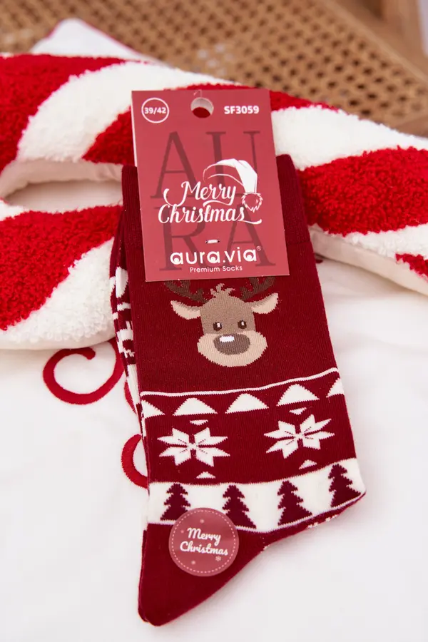 Aura.via Božićne čarape s motivom sobova