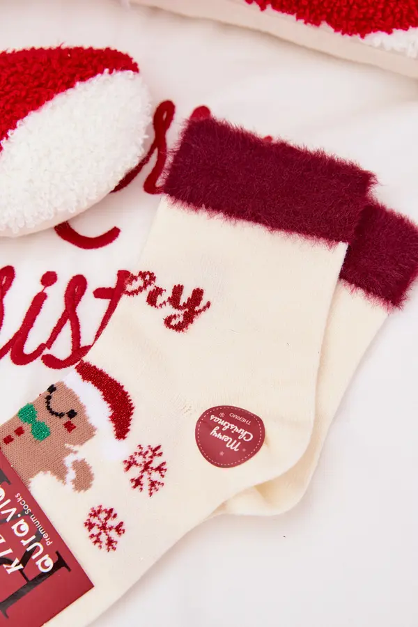 Aura.via Božićne dječje čarape s motivom medenjaka