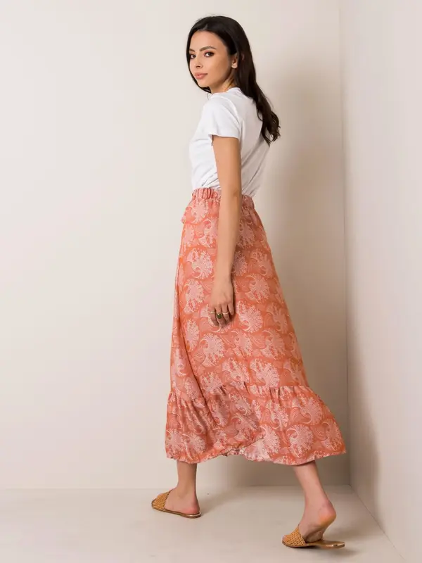 Fashionhunters Brick Saffron RUE PARIS skirt