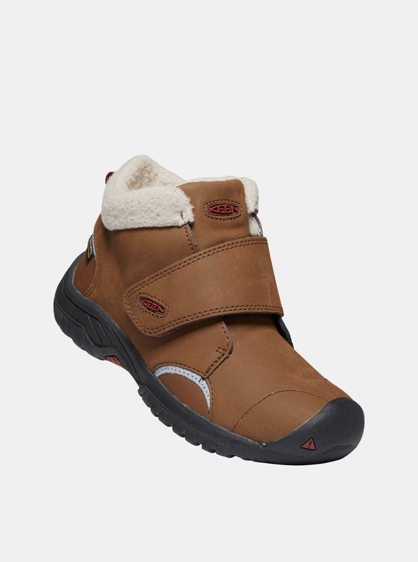Keen Brown children's leather winter shoes Keen Kootenay III - Boys