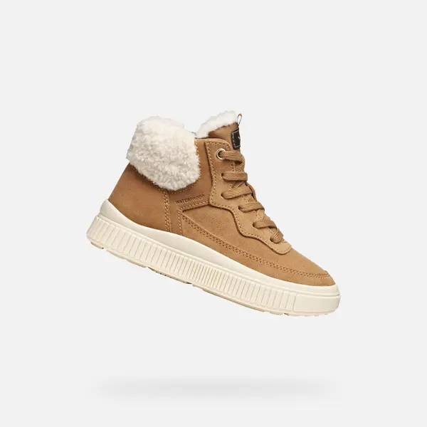 GEOX Brown Girls' Geox Laquinny WPF Sneakers - Girls